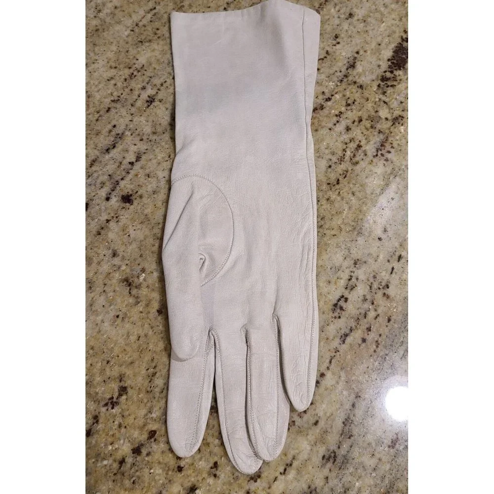 Single **Right Hand Only ** Gray Leather Silk Lined 12